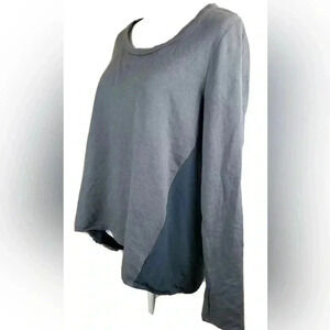 ❤️2/$30❤️[M]LaVi by Sam & LaVi Scoop Neck Cotton Blend LS Color Blocked  Shirt